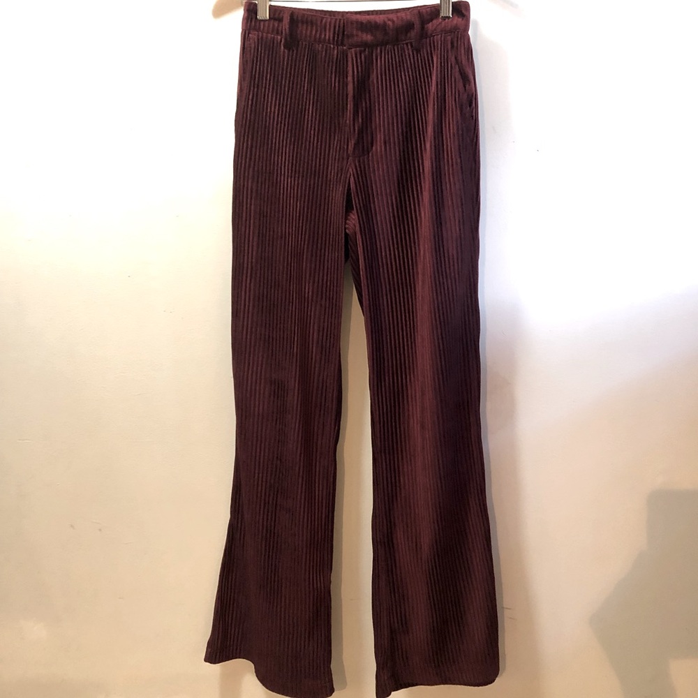 [SOLD] Urban Outfitters maroon velour/corduroy look pants